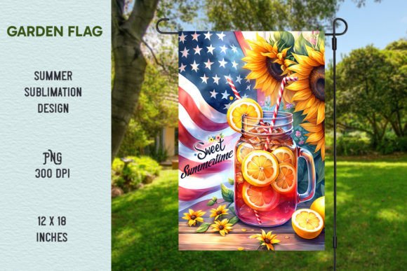 4th of July Garden Flag, Summer Garden: A Patriotic Addition to Your Outdoor Space