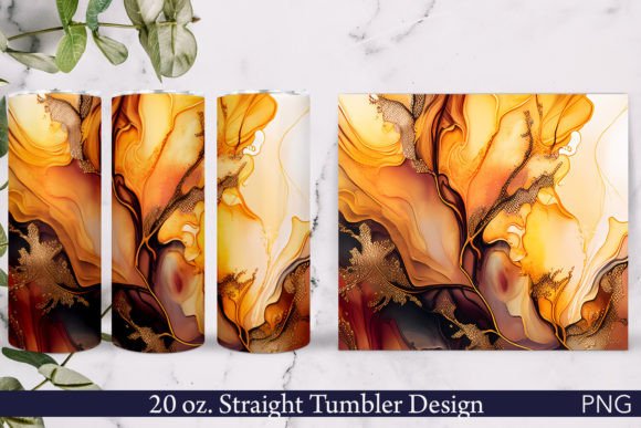 Alcohol Ink Tumbler Wrap Golden Design: A Unique Blend of Art and Function