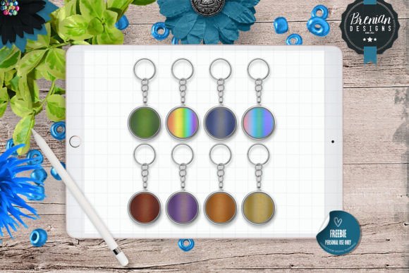 Colorful Keychains for Digital Planner Stickers