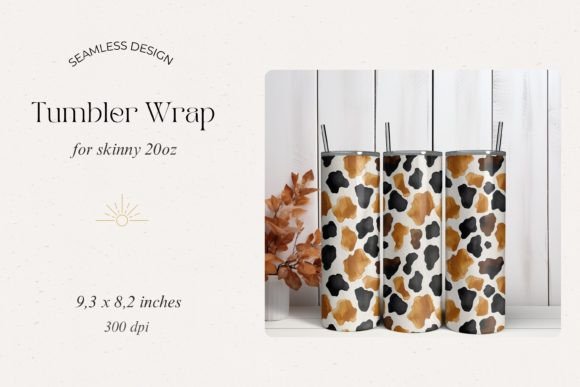 Cow Print Tumbler Wrap Sublimation File Guide
