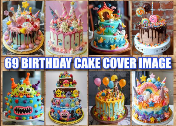 Free 69 Happy Birthday Cake Cover Image: A Strategic Resource for KDP Publishers and Content Creators