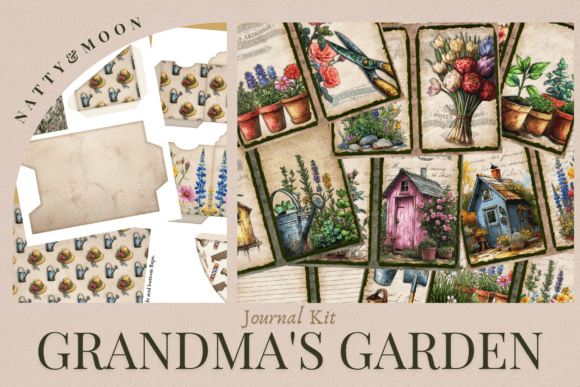 Grandma’s Garden Junk Journal Kit: Where Botanical Beauty Meets Digital Design