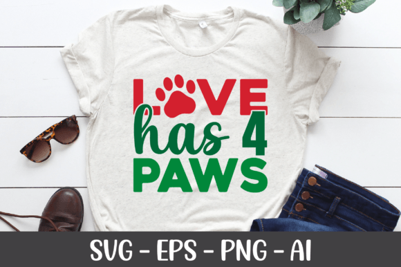 Love Has 4 Paws SVG – A Versatile Design for Every Project