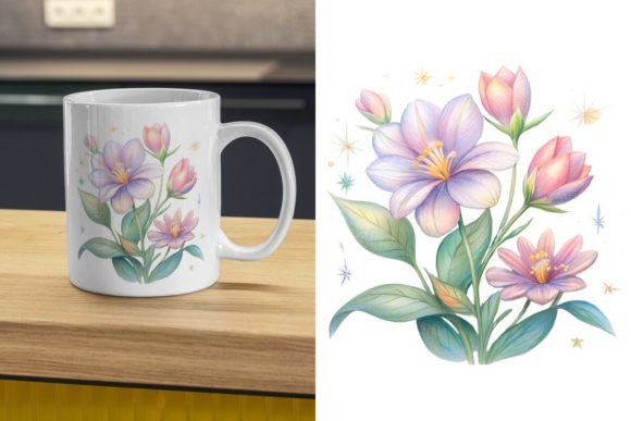 Pencil Sketch Magical Flowers