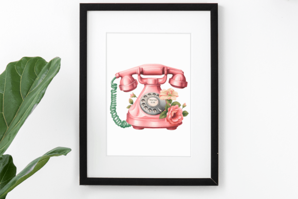 Pink Floral Vintage Phone Png: A Timeless Design Resource for Today’s Creators