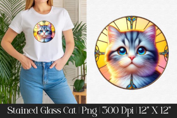 Stained Glass Cat Sublimation: Turning Digital Art into One-of-a-Kind Creations