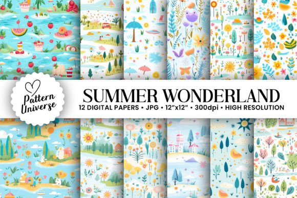 Summer Wonderland Seamless Patterns