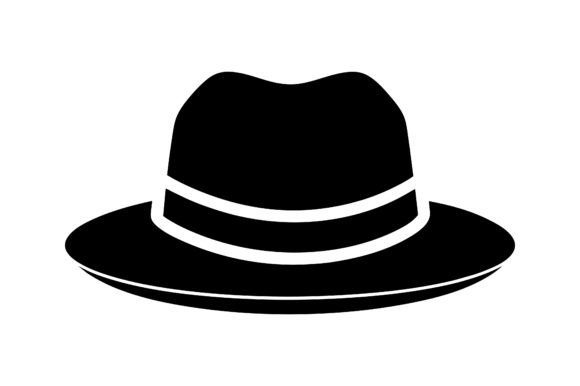 The Whole Hat Black Silhouette Vector