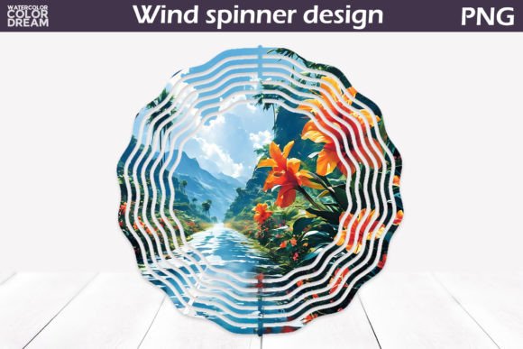 Tropical Flowers Wind Spinner: A Vibrant Addition to Your Outdoor Space