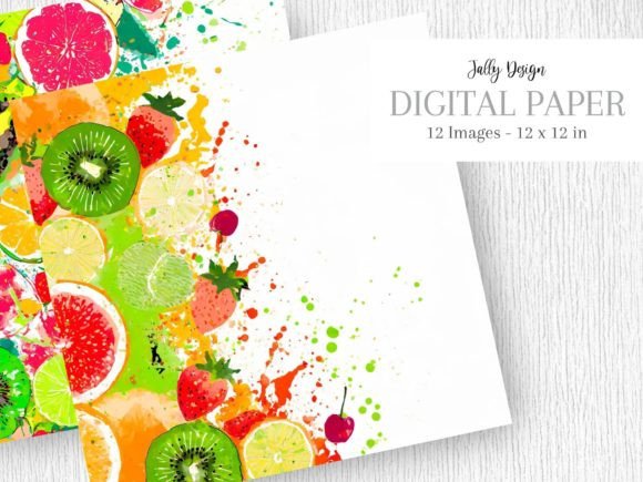 Tropical Fruits, Paint Splashes Frames: A Unique Blend of Nature and Art